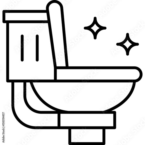 Clean Toilet Icon Vector Element