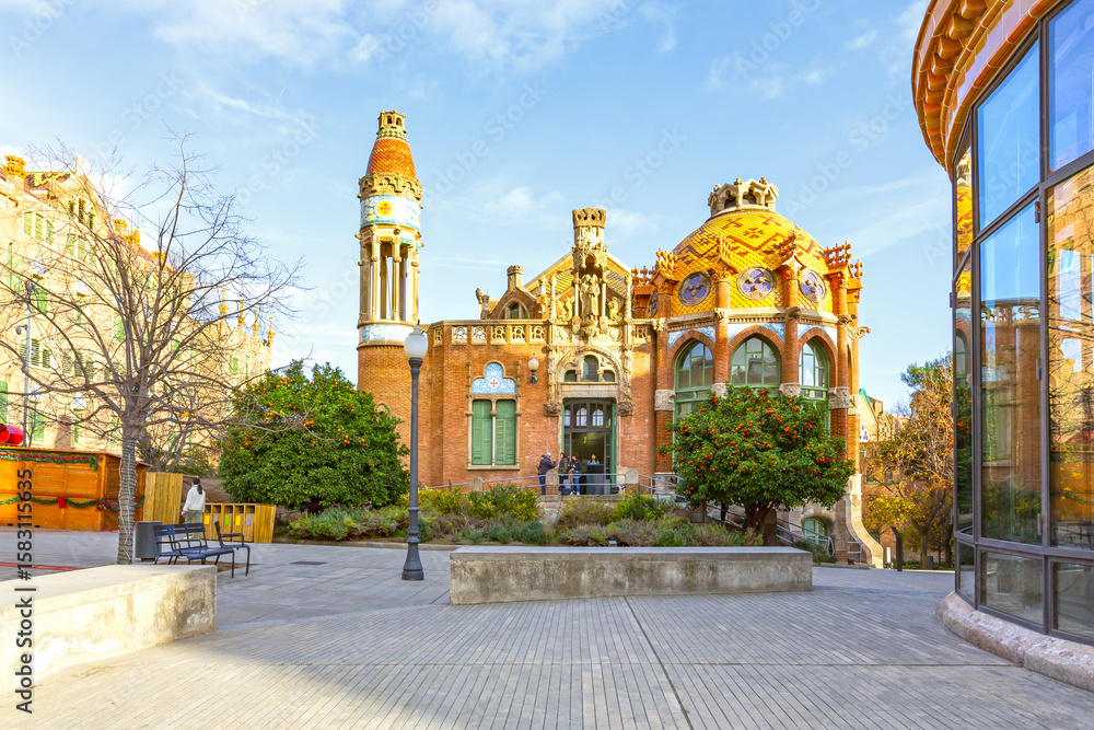 Fototapeta premium Beautiful view of the Modernist Recinto de San Pau in Barcelona