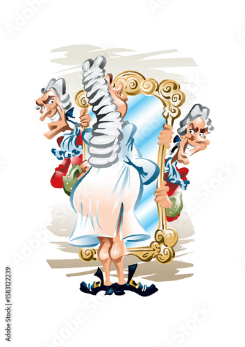 Illustration for the fairy tale by Hans Christian Andersen: The Emperor’s New Clothes