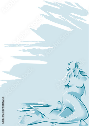 Illustration for the fairy tale by Hans Christian Andersen: The Little Mermaid