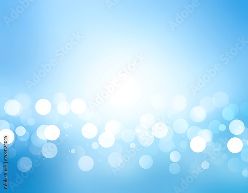 Light blue background with bokeh