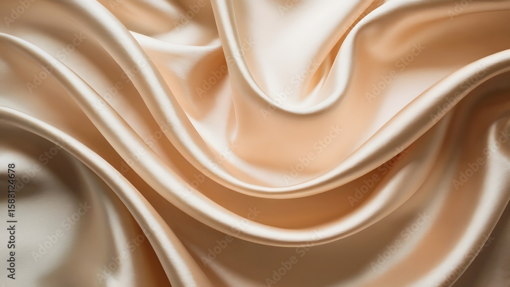 Fototapeta premium Creamy Silk Drapery fabric texture