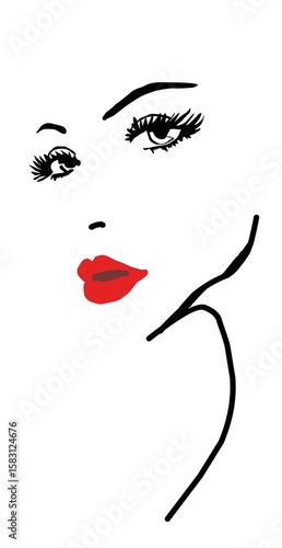 vector illustration of a woman's face