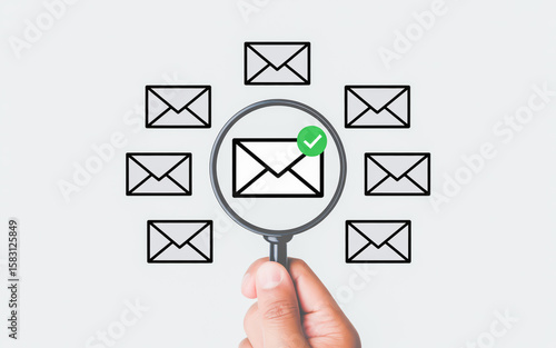 Magnifying Verified Envelope email mail