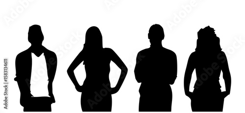 vector silhouette of a woman