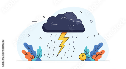 Understanding the dangers of severe thunderstorms and lightning strikes during stormy weather