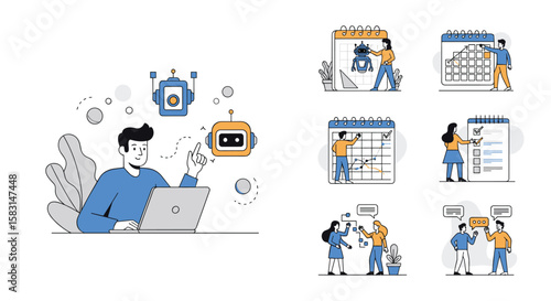 Artificial intelligence and machine learning collaboration for business innovation and development