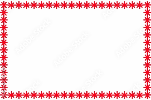 Simple Red border frame with white background, illustration, photo frame