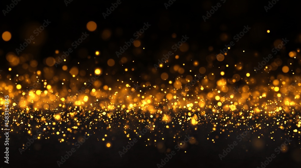 Golden bokeh lights with glowing sparkles on transparent background for festive Christmas celebration or elegant holiday decoration design Golden bokeh lights with glowing sparkles on transparent background for festive Christmas celebration or elegant holiday decoration design