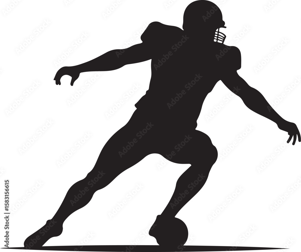 Obraz premium American Helmet football player, sporty vector