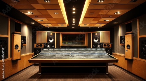 Modern recording studio interior