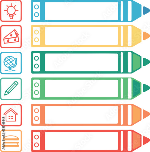 Daily  schedule layout with colorful for kids