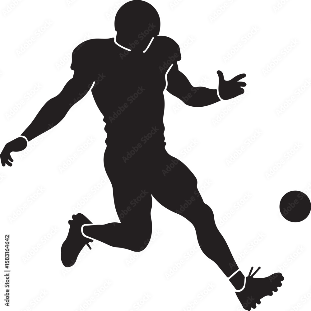 Obraz premium American Helmet football player, sporty vector