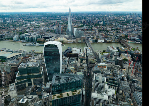 Canvas Print aerial view of london