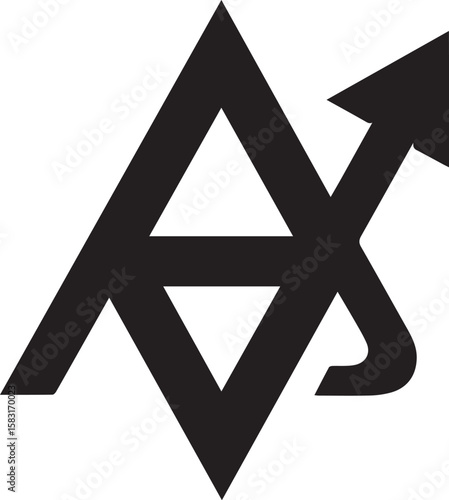Abstract Arrow and Triangle logo
