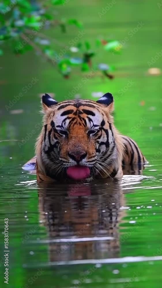 tiger in water tiger in water