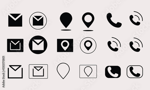 Art & Illustration Gmail icon Location icon Coll icon vector logo editable