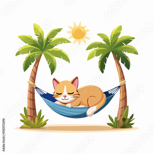 cat on the beach
