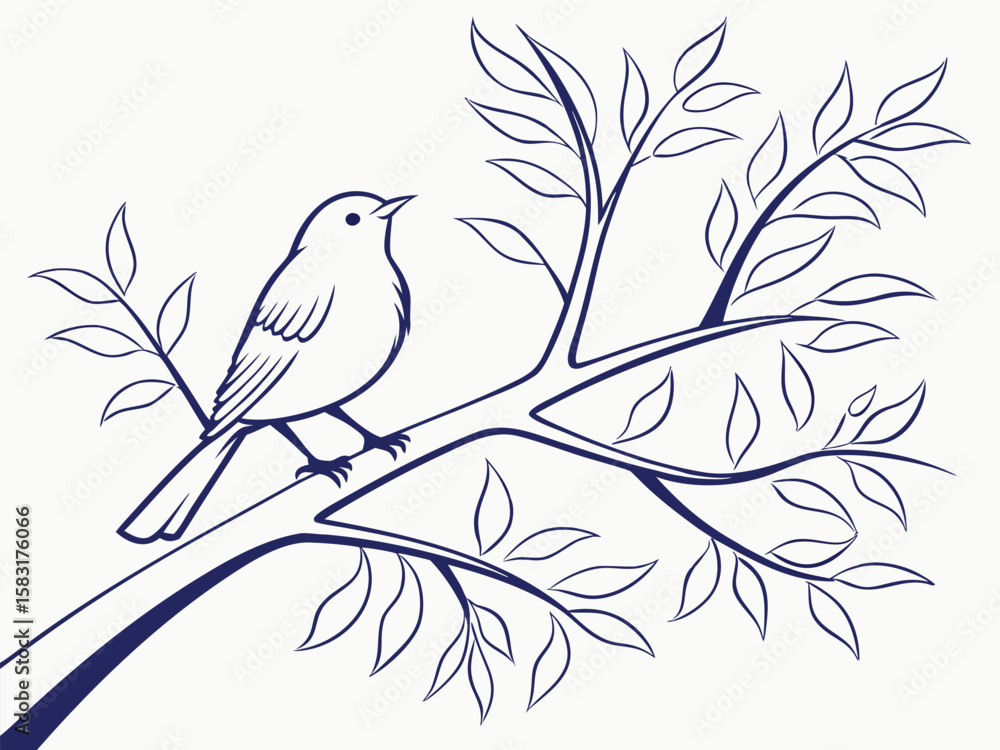 Naklejka premium vector illustration of a bird