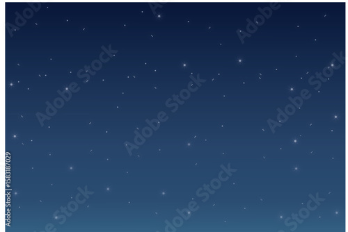 夜空一面に広がる星のシンプルな背景イラスト