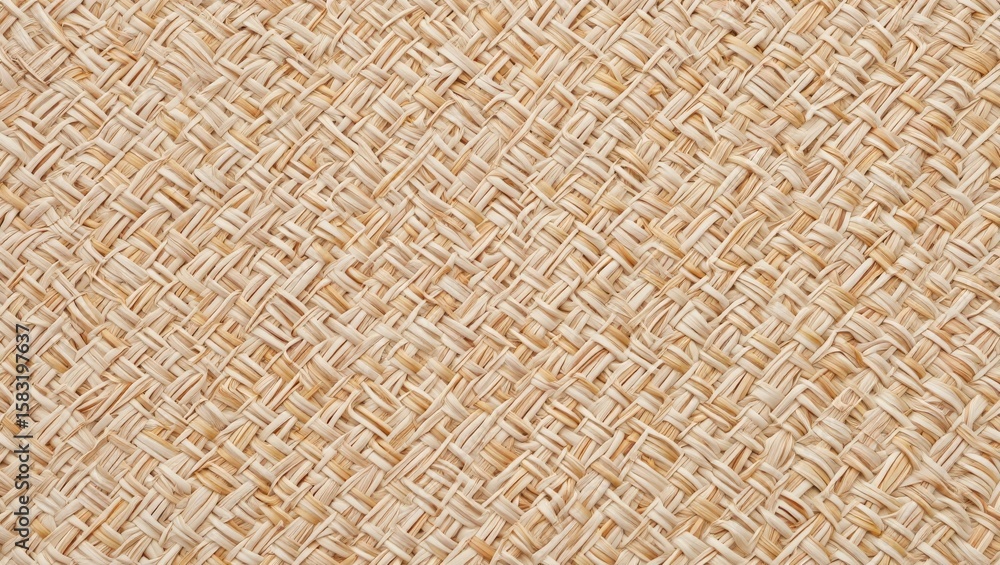 Close up of a natural woven straw texture with a diagonal pattern Close up of a natural woven straw texture with a diagonal pattern