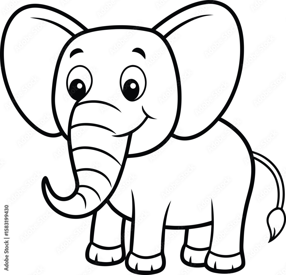 Fototapeta premium cartoon elephant cartoon