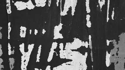 Old ripped torn blank black and white fly posters textures backgrounds grunge creased crumpled paper vintage collage placards empty space for text