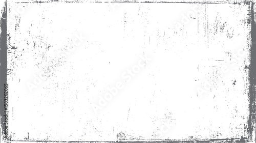 Aged grunge border texture with rough worn edges and faded dust marks. Vintage distressed background for retro frame overlays.