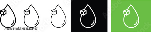 Blood sugar icon thin flat outline style vector sign. blood glucose icon thin flat outline style vector sign