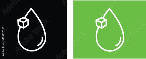 Blood sugar icon thin flat outline style vector sign. blood glucose icon thin flat outline style vector sign