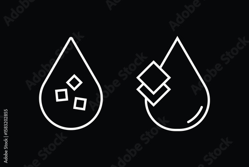 Blood sugar icon thin flat outline style vector sign. blood glucose icon thin flat outline style vector sign
