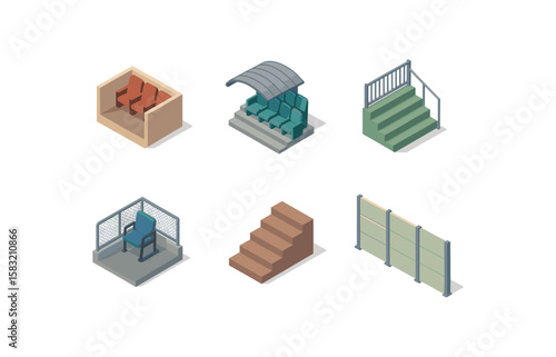 Industrial ventilation and metalwork icons collection