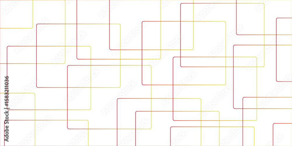 Fototapeta premium Abstract colorful geometric pattern square and random lines. Glowing Futuristic technology geometric concept.abstract white and pink colors with lines pattern texture computer geometric digital.