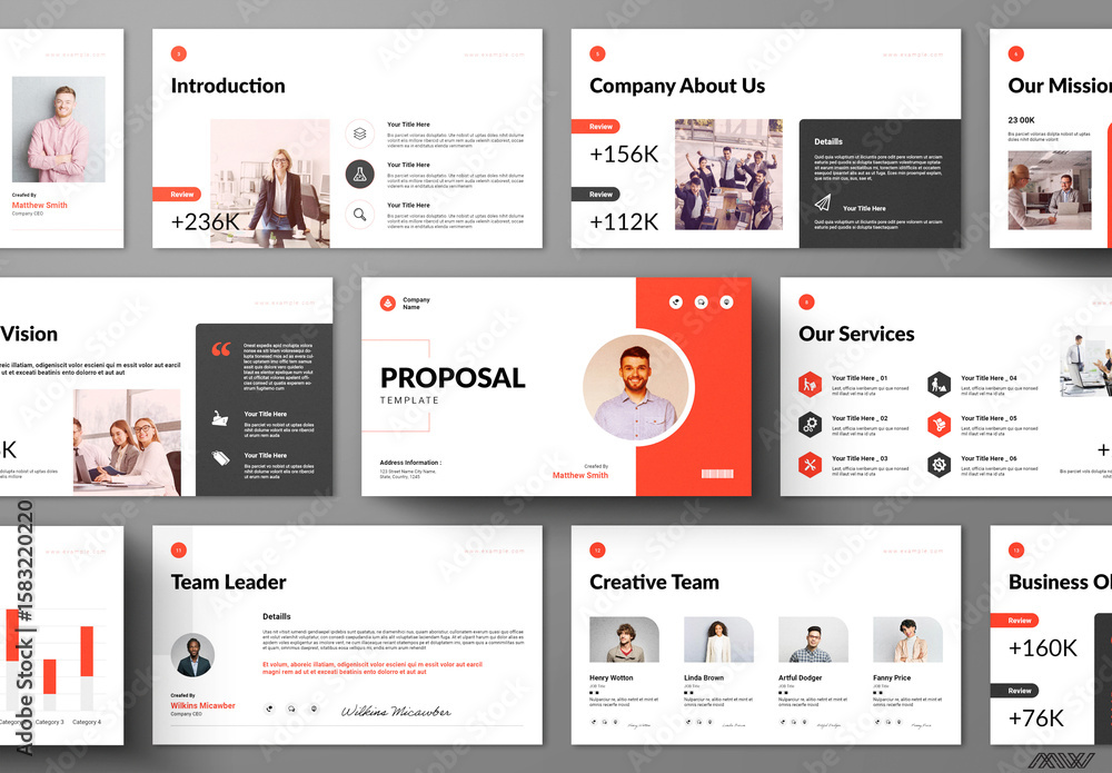 Proposal Presentation Template Stock Template | Adobe Stock