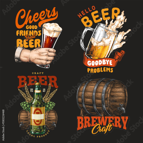 Cheers with friends at a lively brewery