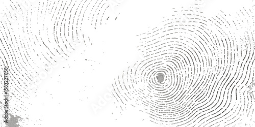 Black and white fingerprint pattern: a unique identity design for forensic illustration