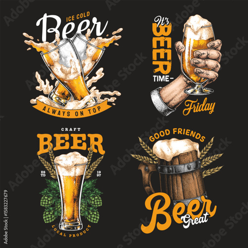 Creative designs celebrating beer culture