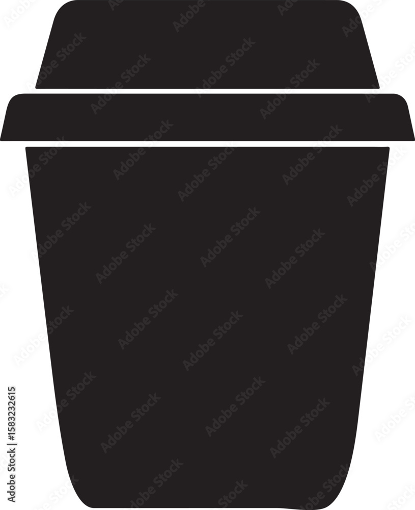 Coffee cup icon. paper coffee cup with lid icon, paper cup with coffee icon, paper coffee cup with lid silhouette vector illustration Coffee cup icon. paper coffee cup with lid icon, paper cup with coffee icon, paper coffee cup with lid silhouette vector illustration