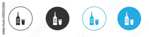 Vodka icon, simple flat style, illustration, logo sign symbol pictogram template, for ui or ux.