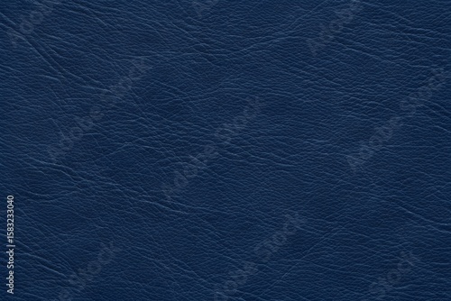 Navy Blue Leather Texture with Natural Grain Pattern and Fine Details