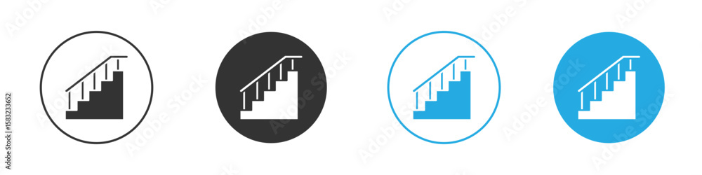 Stairs icon, simple flat style, illustration, logo sign symbol pictogram template, for ui or ux. Stairs icon, simple flat style, illustration, logo sign symbol pictogram template, for ui or ux.