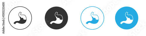 Stomach with Liquids icon, simple flat style, illustration, logo sign symbol pictogram template, for ui or ux.
