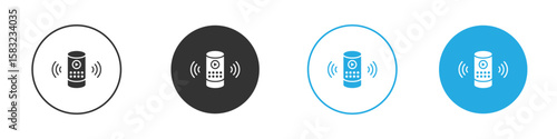 Smart speaker icon, simple flat style, illustration, logo sign symbol pictogram template, for ui or ux.