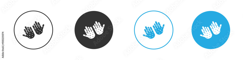 Fototapeta premium Rash hand icon, simple flat style, illustration, logo sign symbol pictogram template, for ui or ux.