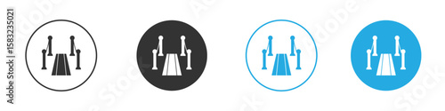 Red carpet icon, simple flat style, illustration, logo sign symbol pictogram template, for ui or ux.