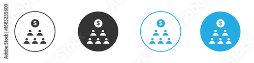 Ponzi scheme icon, simple flat style, illustration, logo sign symbol pictogram template, for ui or ux.