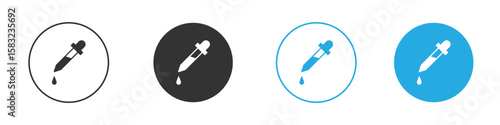 Pipette icon, simple flat style, illustration, logo sign symbol pictogram template, for ui or ux.