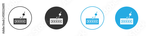 Password phishing icon, simple flat style, illustration, logo sign symbol pictogram template, for ui or ux.