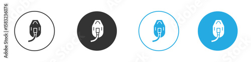 Oxygen mask icon, simple flat style, illustration, logo sign symbol pictogram template, for ui or ux.