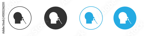 Nasal swab icon, simple flat style, illustration, logo sign symbol pictogram template, for ui or ux.
